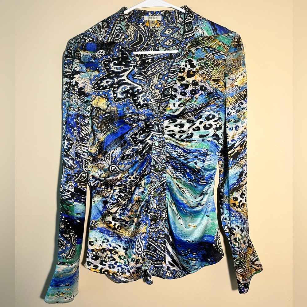 Beautiful patterned blouse from Cache size small.